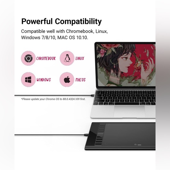 NIB UNOPENED Ugee M708 Drawing Tablet and Stylus for Digital Art and Drawing - Picture 3 of 4